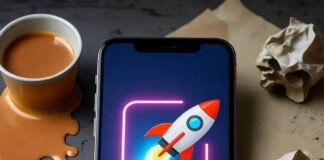 The Ultimate Guide to Promoting Your Mobile App Successfully Hands holding phone in rainy Mumbai cafe.