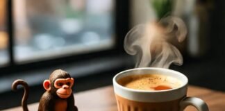 App Monetization Mistakes You Must Avoid in 2025 Cluttered desk with cracked phone, monkey stealing coin.