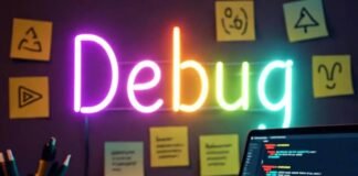 App Testing Strategies: How to Launch a Bug-Free App Mumbai desk, glowing code, samosa, neon "Debug" sign.