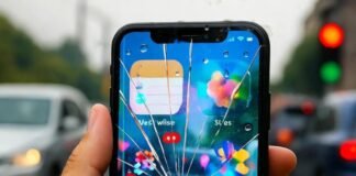 How to Fix Apps That Keep Crashing on iOS and Android Frustrated expat hand with glitching phone in traffic