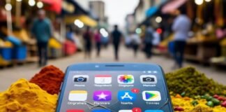 App Storage Full? 7 Easy Tips to Free Up Space Instantly Cracked phone buried in Mumbai spices, notifications overflowing.