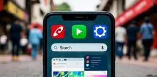 The Best Travel Planning Apps: Honest Pros & Cons Cracked phone map reflecting in Mumbai puddle.