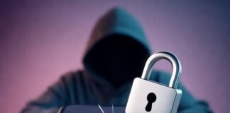 Why Mobile App Security Is More Important Than Ever Cracked phone with binary code, hacker, padlock.